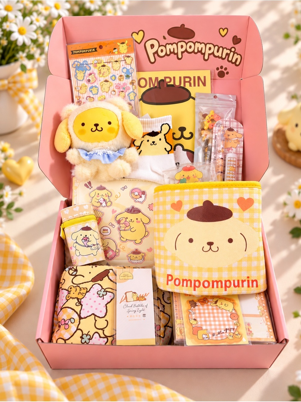 Sanrio Pompompurin Premium Gift Set- Stationary and Personal Care